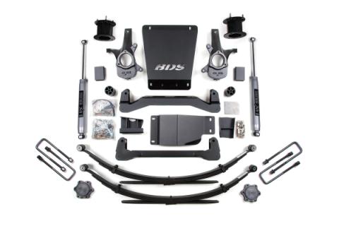 07-13 Chevrolet Silverado 1500 - GMC Sierra 1500 4WD 4.5 Inch Suspension Lift Kit, 4 Inch Rear Lift, Block, Fox 2.0 IFP Performance Series Shocks BDS Suspension