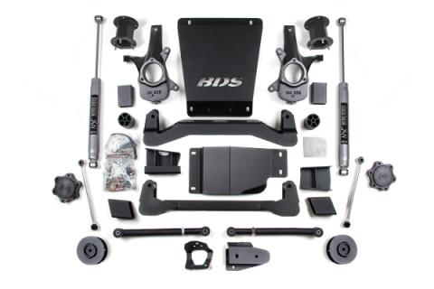 07-14 Chevrolet SUV - GMC SUV 4WD 4.5 Inch Suspension Lift Kit, 3 Inch Rear Lift, Spacer, NX2 Nitro Series Shocks BDS Suspension