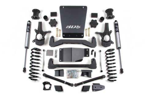 07-14 Chevrolet SUV - GMC SUV 4WD 6 Inch Suspension Lift Kit, 5 Inch Rear Lift, Coil Spring, Fox 2.0 IFP Performance Series Shocks BDS Suspension