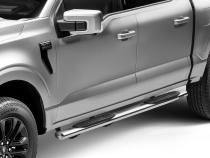 4 Inch 1000 Series SideSteps &amp;amp; Bracket Kit Stainless Steel 2015-2026 Ford F-150/ F-250/F-350 Go Rhino