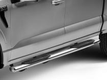4 Inch 1000 Series SideSteps &amp;amp; Bracket Kit Stainless Steel 2015-2026 Ford F-150/ F-250/F-350 Go Rhino