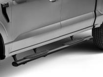 4 Inch 1000 Series SideSteps &amp;amp; Bracket Kit Textured Black 2015-2026 Ford F-150/ F-250/F-350 Go Rhino