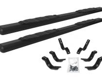 5 Inch 1000 Series Side Steps with Mounting Brackets Kit Textured Black 2015-2018 Silverado/Sierra 2500 HD/3500 HD Go Rhino