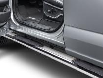 5 Inch 1000 Series Side Steps with Mounting Brackets Kit Polished Stainless Steel 2015-2026 Ford F-150/ F-250/F-350 Go Rhino
