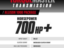 TorqueMaster Chevy Allison 1000 Transmission and Converter Package c/w Billet Input and Triple Torque 2007-2010 LMM 2WD BD Diesel