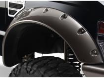 Black Cutout Style Smooth Finish Front Fender Flares For 1999-2010 Ford F250 Styleside Super Duty 2008-2010 F350 To F-550 Super Duty Bushwacker