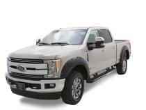 Black Pocket/Rivet Style Smooth Finish 4-Piece Fender Flare Set For 2017-2022 Ford F250/F350 Super Duty W/81.8 Inch Bed Bushwacker