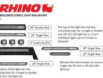 BR6 Light Mount Bar Textured Black 2014-2015 Silverado 1500 2014-2021 Toyota Tundra 2015-2017 Ford F-150 Go Rhino