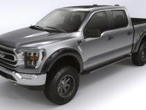 Black Forge Pocket/Rivet Textured Finish 4-Pc Fender Flare Set For 99-07 Ford F250/350 Excludes Dually Bushwacker