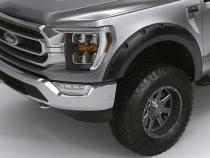Black Forge Pocket/Rivet Textured Finish 4-Pc Fender Flare Set For 11-16 Ford F250/F350 Excludes Dually Bushwacker