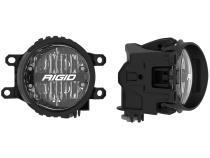 Toyota Fog Mount Kit For 10-20 Tundra/4Runner 16-20 Tacoma With 1 Set 360-Series 4.0 Inch SAE White Lights RIGID Industries