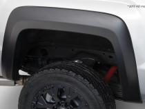 Black Extendafender Style Smooth Finish Rear Fender Flares For 2019 GMC Sierra 1500 Limited, 2014-2018 GMC Sierra 1500, 2015-2019 Sierra 2500HD/3500 Hd (Excludes Dually) Bushwacker