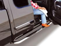 4000 Series SideSteps With Mountins Bracket Kit Polished Stainless Steel 1999-2013 Silverado/Sierra 1500/2500/3500 HD Go Rhino