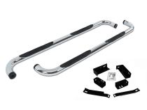 4000 Series Side Steps with Mounting Brackets Kit Chrome Chrome 2014-2018 Silverado/Sierra 1500 2015-2018 Silverado/Sierra 2500 HD/3500 HD Go Rhino