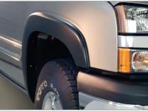 Black OE Style Smooth Finish 4-Piece Fender Flare Set For 2003-2007 Chevrolet Silverado Trucks (Check Application Guide) Bushwacker