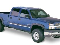 Black Pocket/Rivet Style Smooth Finish 4-Piece Fender Flare Set For 2003-2006 Silverado 1500, 1500 Hd, 2500 Hd, 3500 2007 Silverado Classic Models Excludes Dually Bushwacker
