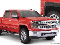 Black Pocket/Rivet Style Smooth Finish 4-Piece Fender Flare Set For 2007-2013 Silverado 1500 2007-2014 Silverado 2500 Hd/3500 Hd Fits 78, 78.7/97.6 Inch Bed Bushwacker