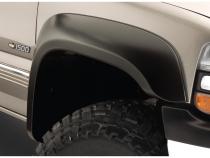 Black Extendafender Style Smooth Finish 4-Piece Fender Flare Set With Extended Coverage For 99-07 Silverado/Sierra Trucks (Check Application Guide) Bushwacker