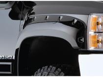 Black Cutout Style Smooth Finish 4-Piece Fender Flare Set For 2007-2013 GMC Sierra 1500 2007-2014 Sierra 2500 Hd/3500 Hd Fits 78.7/97.6 Inch Bed Bushwacker