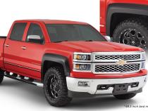 Black Extendafender Style Smooth Finish 4-Piece Fender Flare Set For 2019 Chevrolet Silverado 1500 Ld, 2014-2018 Silverado 1500, 2015-2019 Silverado 2500 Hd/3500 Hd Fits 78.8/97.8 Inch Bed Bushwacker