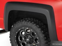 Black Extendafender Style Smooth Finish 4-Piece Fender Flare Set For 2019 Chevrolet Silverado 1500 Ld, 2014-2018 Silverado 1500, 2015-2019 Silverado 2500 Hd/3500 Hd Fits 78.8/97.8 Inch Bed Bushwacker