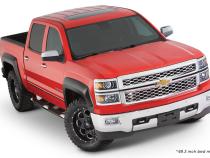 Black Extendafender Style Smooth Finish 4-Piece Fender Flare Set For 2019 Chevrolet Silverado 1500 Ld, 2014-2018 Silverado 1500, 2015-2019 Silverado 2500 Hd/3500 Hd Fits 78.8/97.8 Inch Bed Bushwacker