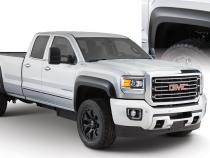 Black Extendafender Style Smooth Finish 4-Piece Fender Flare Set For 2015-2019 GMC Sierra 2500 Hd/3500 Hd Bushwacker
