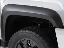 Black Extendafender Style Smooth Finish 4-Piece Fender Flare Set For 2015-2019 GMC Sierra 2500 Hd/3500 Hd Bushwacker