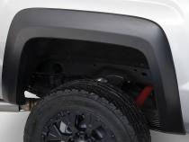 Black Extendafender Style Smooth Finish 4-Piece Fender Flare Set For 2015-2019 GMC Sierra 2500 Hd/3500 Hd Bushwacker