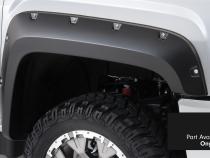 Pocket/Rivet Style Color Matched Onyx Black 4-Piece Fender Flare Set For 2017-2019 Sierra 2500 Hd/3500 Hd Bushwacker
