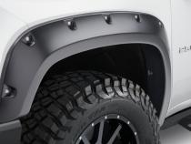 Black Pocket/Rivet Style Smooth Finish 4-Piece Set For 2020-2026 Chevrolet Silverado 2500/3500 Bushwacker