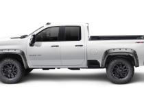 Black Pocket/Rivet Style Smooth Finish 4-Piece Set For 2020-2026 Chevrolet Silverado 2500/3500 Bushwacker