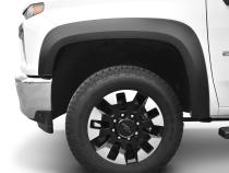 Black Extendafender Style Smooth Finish 4-Piece Fender Flare Set For 2020-2026 Chevrolet Silverado 2500/3500 Bushwacker