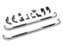 4000 Series SideSteps With Mounting Bracket Kit Polished SS 2015-2026 Ford F-150 2017-2025 Ford F-250/F-350 Go Rhino