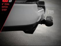 4 Inch Oval Hitch Step Black Powdercoat Go Rhino