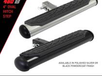 4 Inch Oval Hitch Step Black Powdercoat Go Rhino