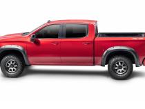 Black Forge Pocket/Rivet Textured Finish 4-Pc Fender Flare Set For 07-14 GMC Sierra 2500/3500 Excludes Dually Bushwacker