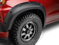 Black Forge Pocket/Rivet Textured Finish 4-Pc Fender Flare Set For 16-18 Chev Silverado 1500, 15-19 Chev Silverado 2500/3500 Includes 19 Silverado Ld Bushwacker