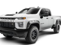 Black Forge Pocket/Rivet Textured Finish 4-Pc Fender Flare Set For 20-26 Chevrolet Silverado 2500/3500 Bushwacker