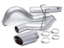 Monster Exhaust System 5-inch Single S/S-Chrome Tip for 10-12 Ram 2500/3500 Cummins 6.7L CCSB CCLB MCSB Banks Power