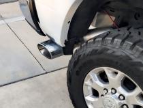 Monster Exhaust System for 19-24 RAM 2500/3500 6.7L Cummins Crew Cab Long Bed (SRW) Chrome-Plated Stainless Tip Banks Power