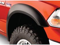 Black Extendafender Style Smooth Finish 4-Piece Fender Flare Set For 1994-2001 Dodge Ram 1500 1994-2002 Ram 2500, 3500 (Excludes Dually) Bushwacker