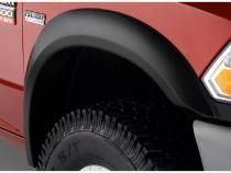 Black Extendafender Style Smooth Finish 4-Piece Fender Flare Set For 2010-2018 Dodge Ram 2500/3500 (Includes Dually) Bushwacker