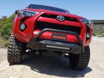 RC4 LR with Mounting Brackets &amp;amp; 20 Inch Light Bar Textured Black 2016-2024 Toyota 4Runner Go Rhino