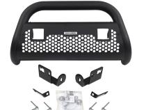 RC2 LR Bull Bar with Mounting Brackets &amp;amp; Two 3 Inch Cube Lights Textured Black 2003-2006 Silverado/Sierra 2500 HD Go Rhino