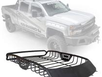 SR10 Tubular Steel Roof Rack with Black Fairings 60 Inch Long Textured Black Go Rhino