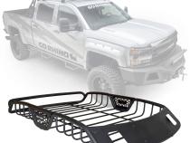 SR20 Tubular Steel Roof Rack With 2x Light Mount Openings 60 Inch Long Textured Black Go Rhino