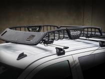 SR20 Tubular Steel Roof Rack With 2x Light Mount Openings 60 Inch Long Textured Black Go Rhino
