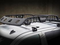 SR40 Tubular Steel Roof Rack With 4x Light Mount Openings 48 Inch Long Textured Black Go Rhino