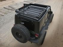 SRM400 68 Inch Fabricated Customizable Steel Basket Roof Rack Textured Black Go Rhino